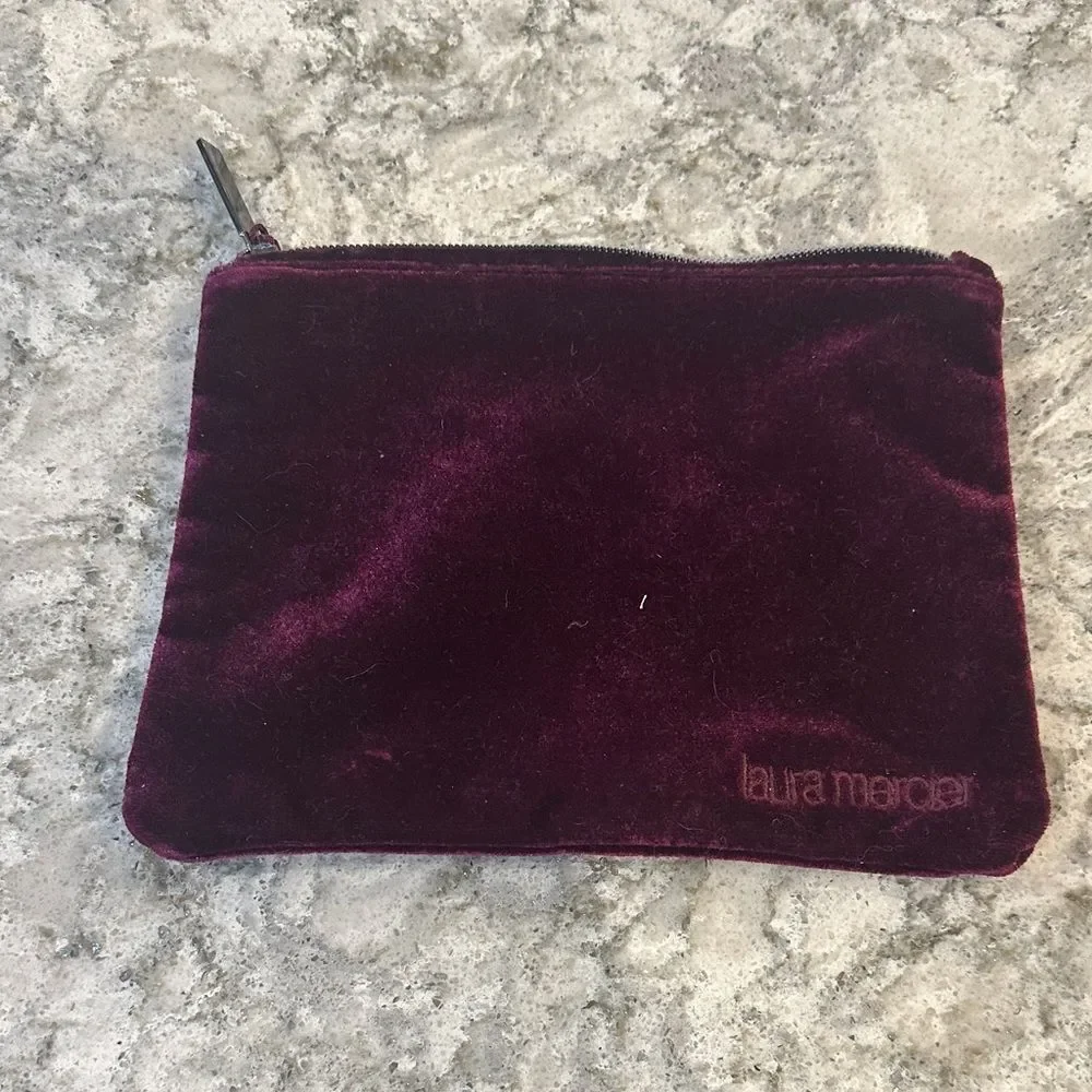 Laura Mercier Deep Plum Velvet Pouch